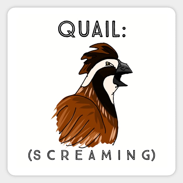 Screaming Quail Magnet by KatsMind